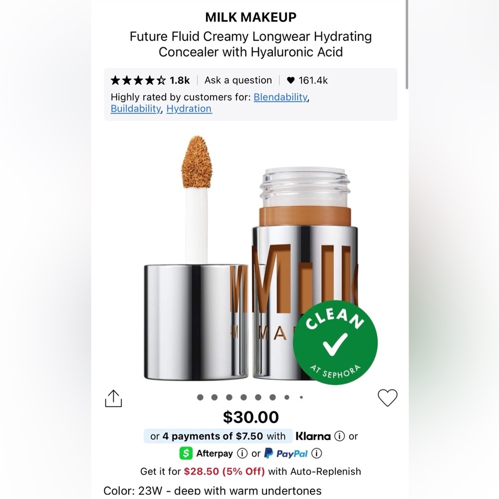 Milk Makeup Future Fluid All Over Cream Concealer 23W
